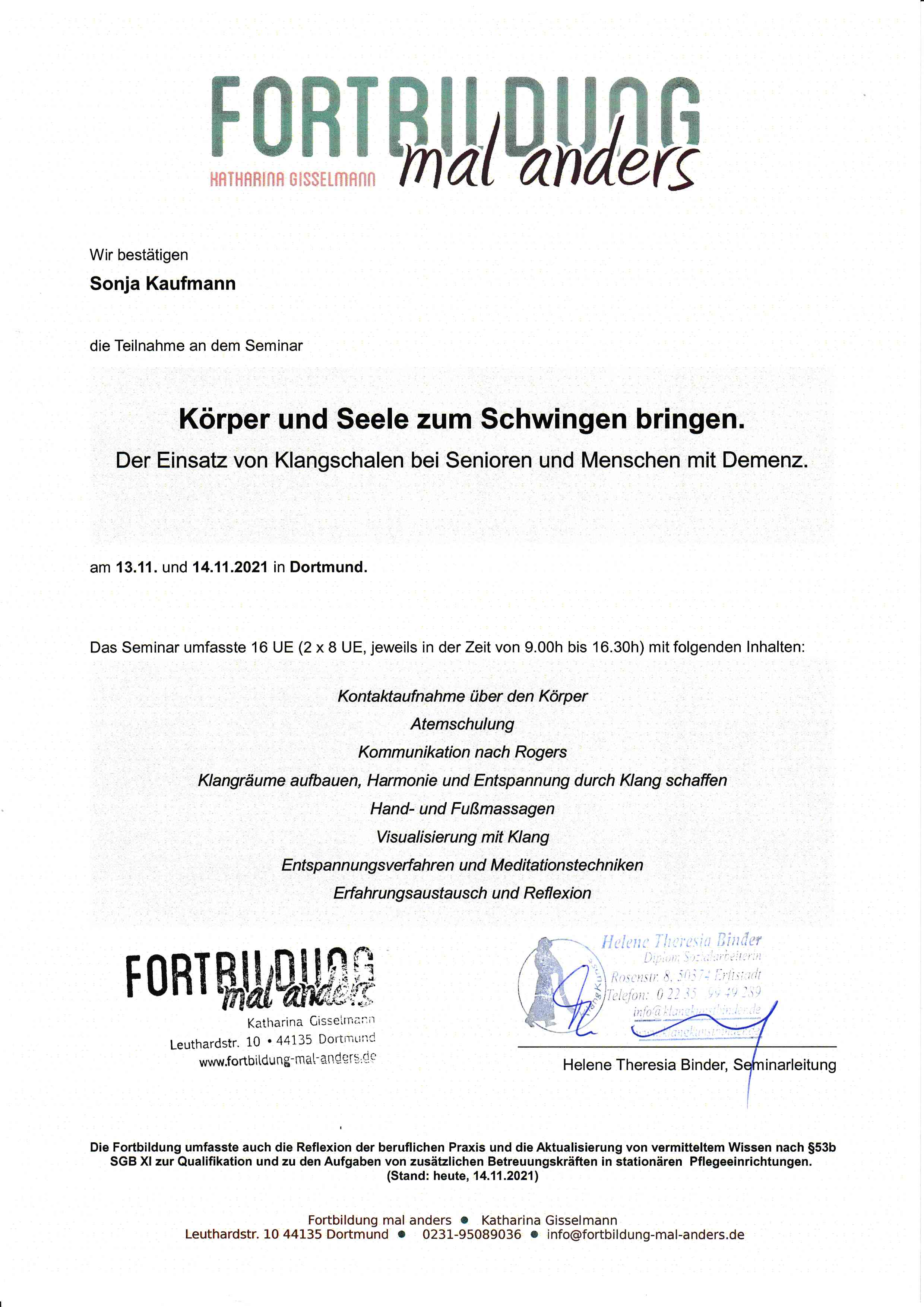 Klangschalen bei Senioren und Menschen mit Demenz