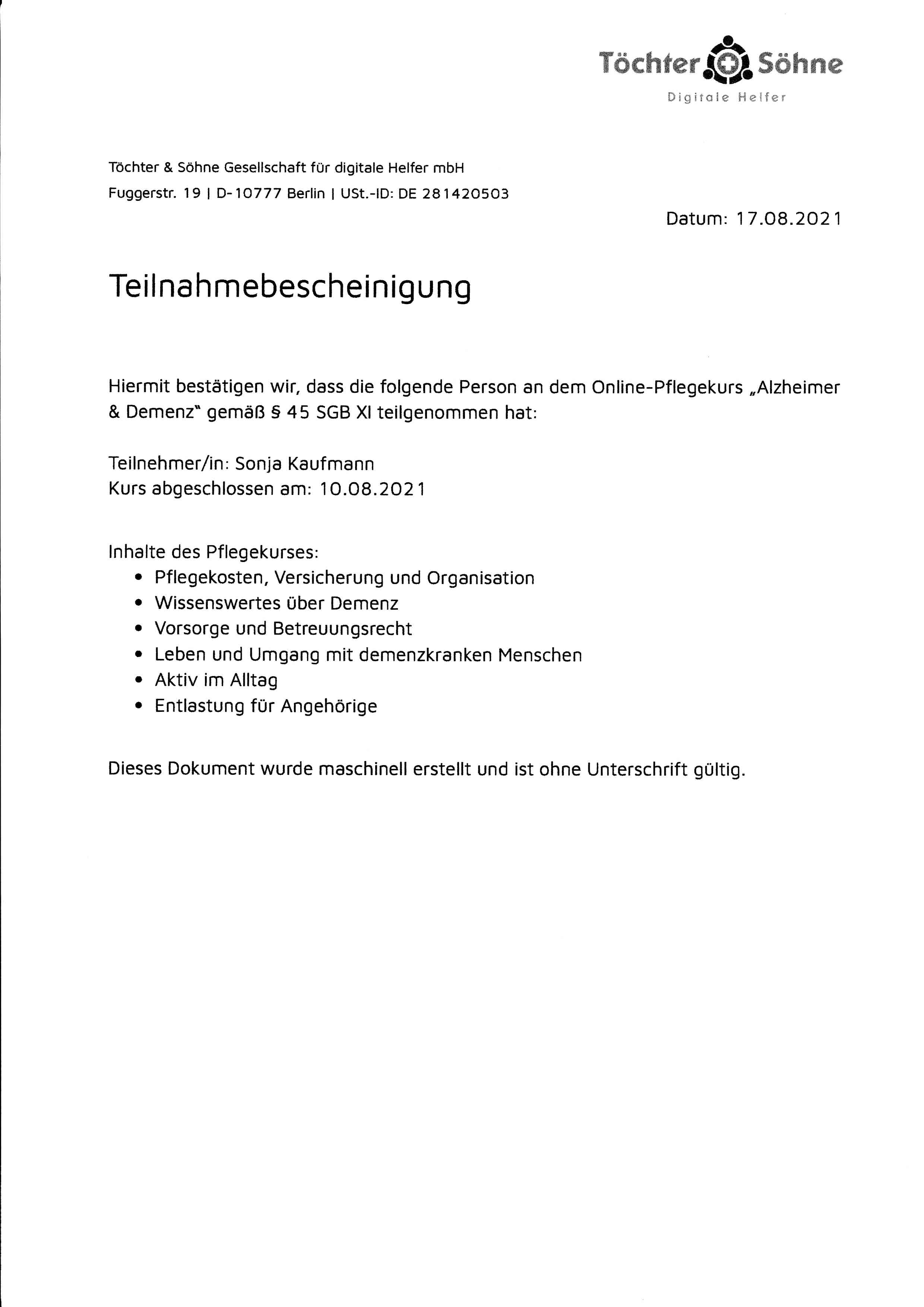 Alzheimer & Demenz